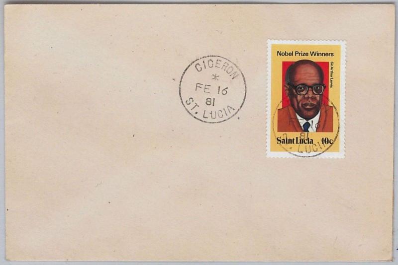 ST LUCIA -  POSTAL HISTORY - COVER with nice postmark:  CICERON 1981 Litterature