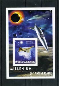 Malagasy 1999 CONCORDE Halley's Comet s/s Imperforated Mint (NH)