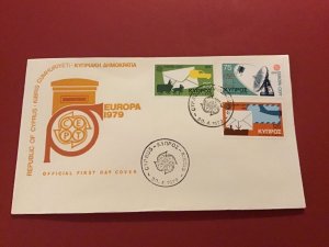Cyprus First Day Cover Europa 1979 Stamp Cover R43036