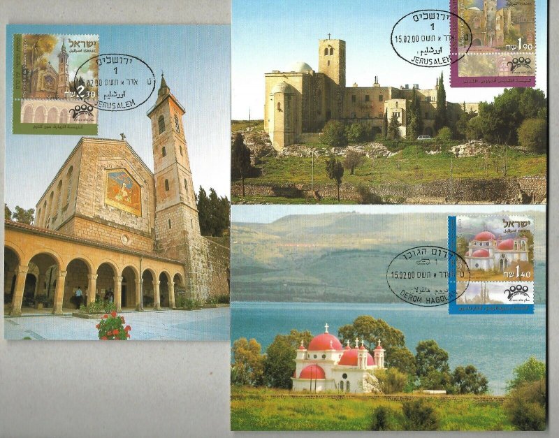 Israel 2000 Christian Pilgrimage Sites In Holy Land Maximum Cards Architecture 