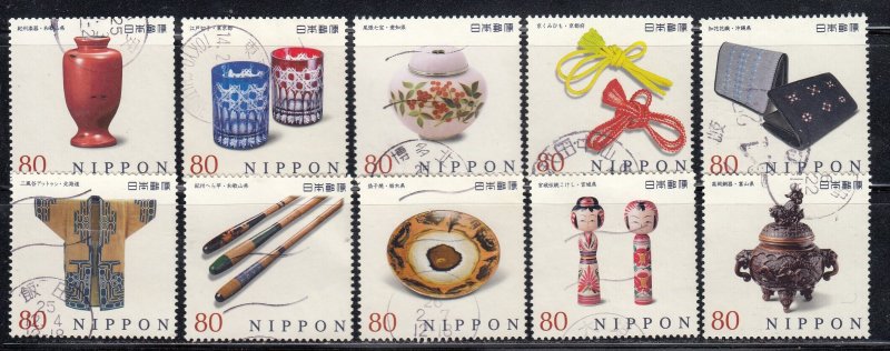 Japan 2013 Sc#3610a-j Japanese Traditional Crafts, Series 2 Used