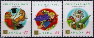 Canada; 1992: Sc. # 1452-1454:  MNH Perf. 12 1/2 Short Set