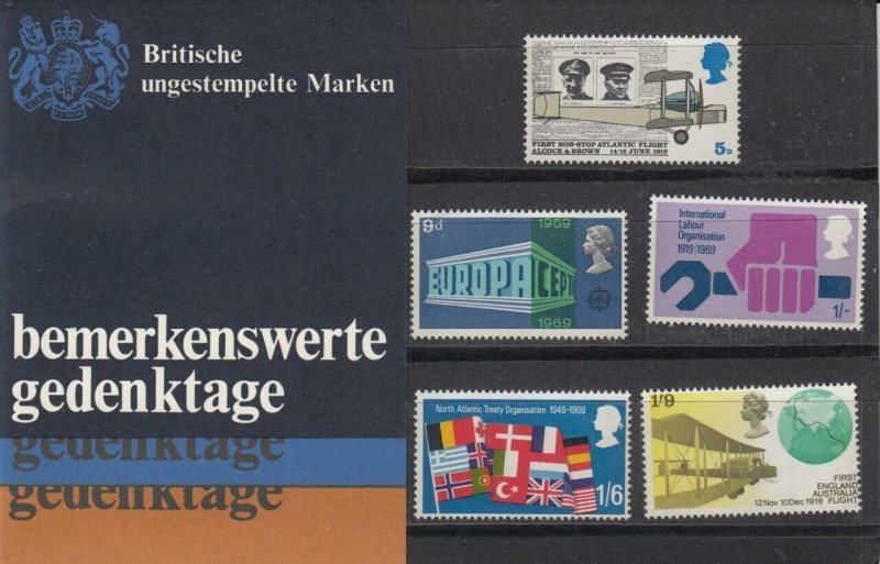 GB QEII 1969 Anniversaries German Presentation Pack Original Cellophane Cat £50