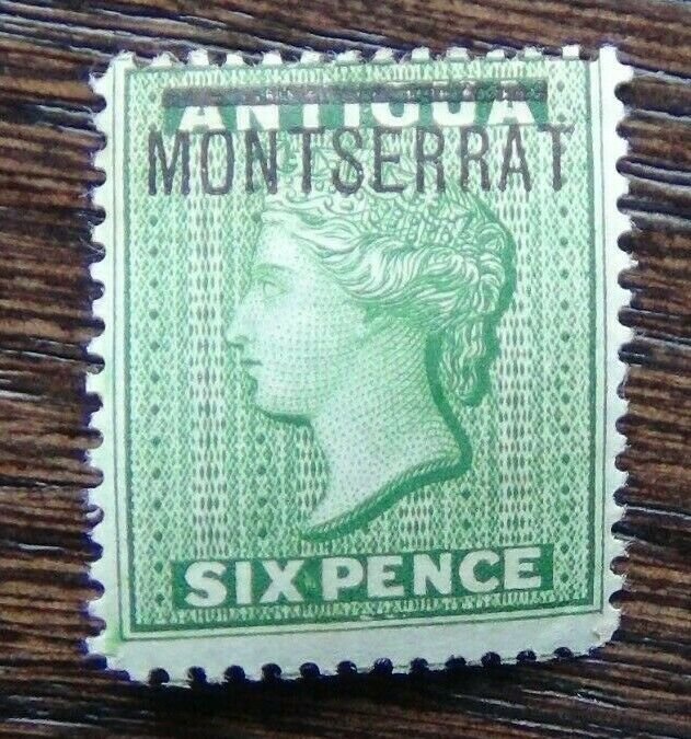 Montserrat 1876 6d Green MM SG2  