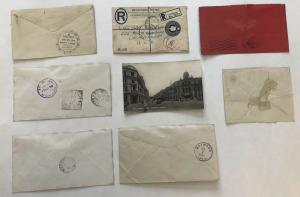 8 piece eclectic Commonwealth postal history Ceylon, NZ, Nigeria, etc [y3393]