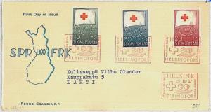 MEDICINE \ RED CROSS : FINLAND -  POSTAL HISTORY-  FDC COVER : 1957