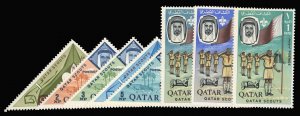 Qatar #53-60 Cat$49.25, 1965 Boy Scouts, complete set, never hinged