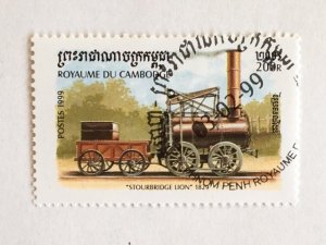 Cambodia – 1999 – Single “Train” Stamp – SC# 1797 – CTO