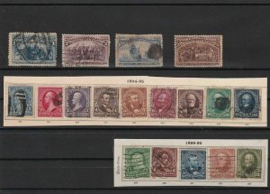 united states early stamps colour variations and some faults  ref r8426