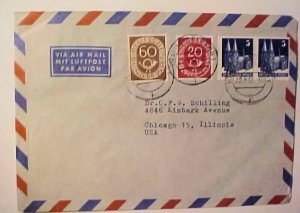 GERMANY MIXED BUILDINGS & POSTHORN 1952