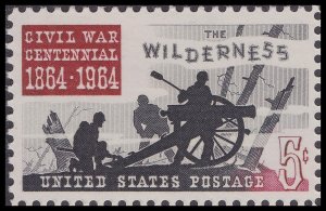 US 1181 Civil War Centennial The Wilderness 5c single MNH 1964