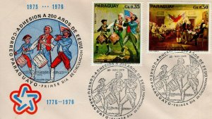 PARAGUAY  1976 The 200th Anniversary of American Revolution  FDC13794