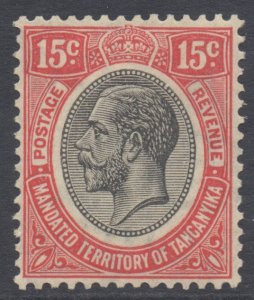 Tanganyika Scott 31 - SG95, 1927 George V 15c MH*