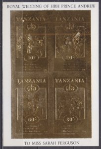 1986 Tanzania F/B62bgold Prince Andrew and Miss Sarah Ferduson 50,00 €