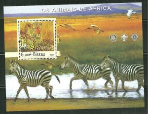 Guinea-Bissau MNH S/S Zebras Wildlife 2003