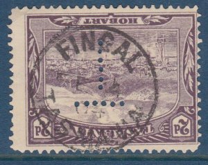 TASMANIA 1904 2d with official T perfin - FINGAL cds.... ...................Q635
