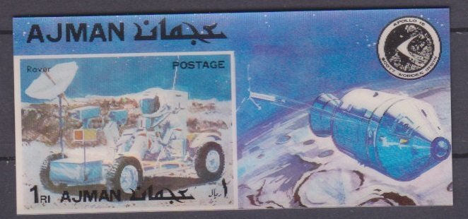 1972 Ajman 1451/B374b 3D Apollo 11 (lenticular) 6,50 €