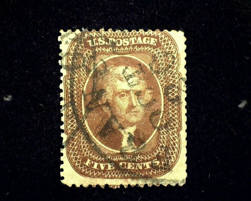HS&C: Scott #30a Used Fresh. F US Stamp