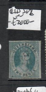 QUEENSLAND QV 2D IMPERF   SG 2   VFU   P0615H