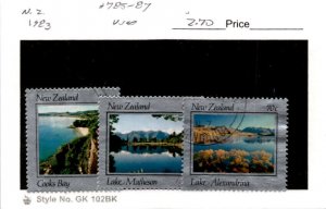 New Zealand, Postage Stamp, #785-787 Used, 1983 Lakes (AB)