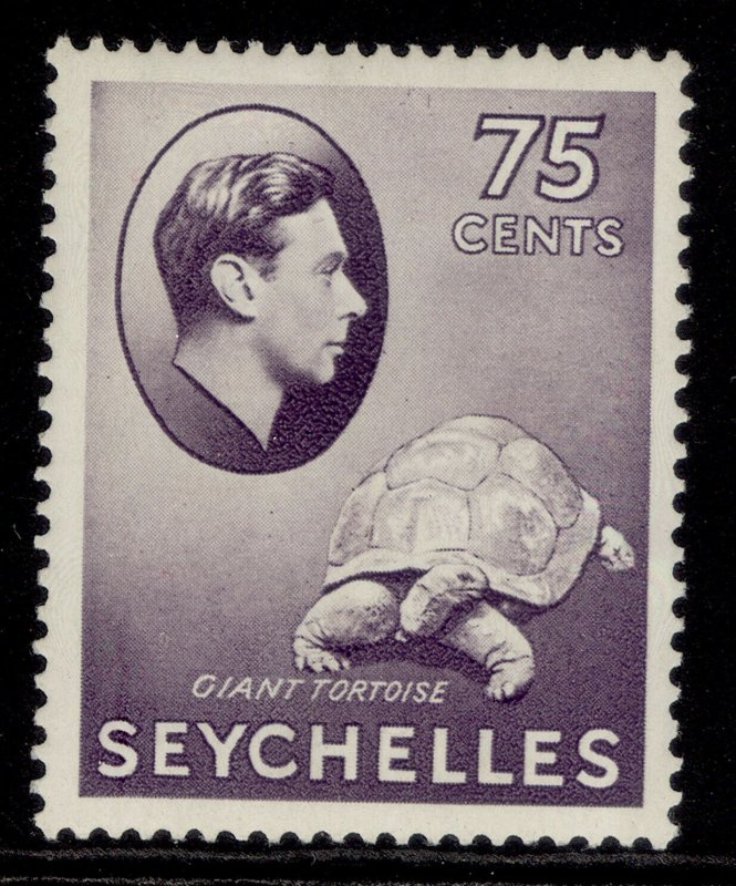 SEYCHELLES GVI SG145a, 75c deep slate-lilac  , M MINT. Cat £32. CHALKY 