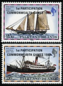 FALKLAND ISLANDS Sc 352-53 VF/MNH - 1982 1st Participation Commonwealth Games