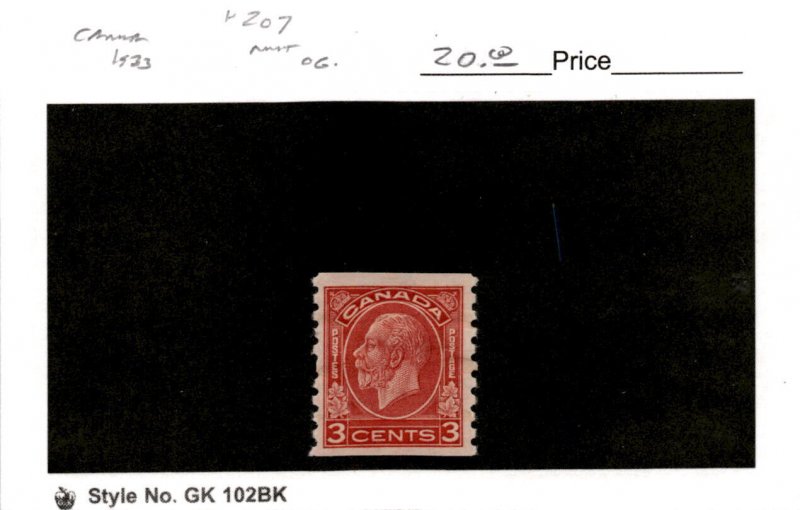 Canada, Postage Stamp, #207 Mint Hinged, 1933 King George (AC)