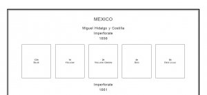  PRINTED MEXICO [CLASS.] 1856-1940 STAMP ALBUM PAGES (104 pages)