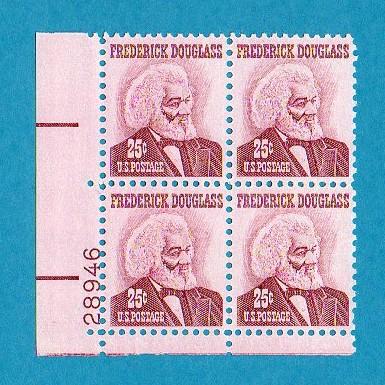 Scott #1290 25c Douglass Plate #28946 LL Plate Block MNH