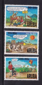 Aruba   #B45-B47   MNH  1996  child welfare cartoons