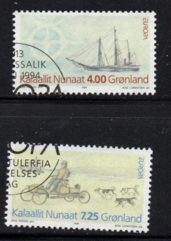 Greenland Sc 268-9 1994 Europa Expedition stamp set used