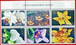 Netherlands Antilles 1099 MNH Orchids Flowers Block ZAYIX 0224S0078A