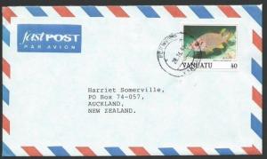 VANUATU 1991 airmail cver to NZ - 40v fish, Port Vila cds..................51365