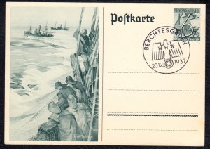 Nazi Germany (Third Reich) 1937 Winter Relief Fund - Berchtsgaden Cancel Card