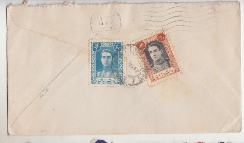 TEHERAN, 1947 Airmail cover to Australia, 5r., 10r.