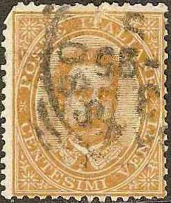 Italy - #47 -used- 1879 - Humbert I - 20c - SCV-$1.45