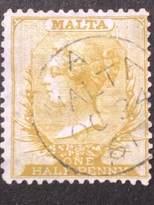 1860 Timbru ta’ Malta stamp SG#2 Cat.$1600 No watermark British GB Britain