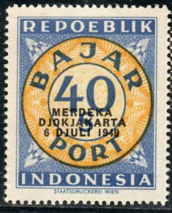 Indonesia  #J36  Mint NH   CV $20.00