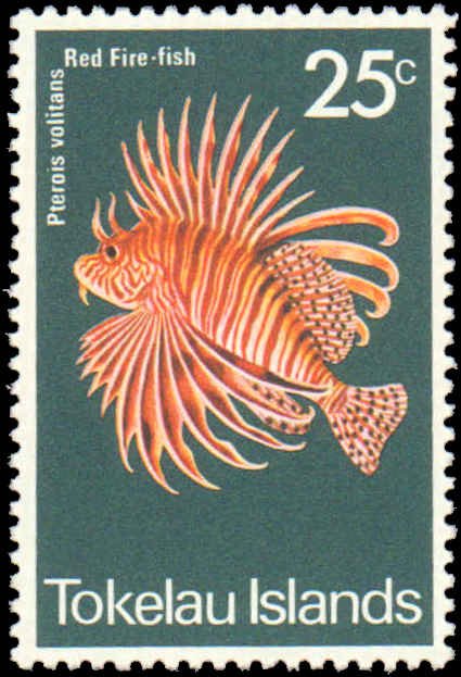 Tokelau #45-48, Complete Set(4), 1975, Fish, Never Hinged