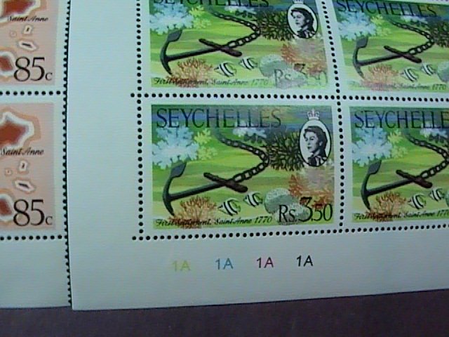 SEYCHELLES # 272-275-MINT/NEVER HINGED-COMPLETE SET OF PLATE # BLOCKS of 6--1970