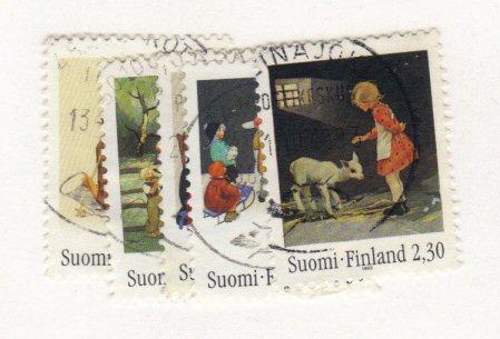 Finland #916-20 used cpl - Christmas