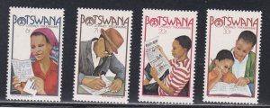 Botswana # 277-280, Literacy Campaign, Mint NH, 1/2 Cat.