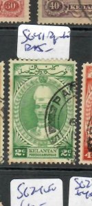 MALAYA KELANTAN  (P2612B)  SULTAN  2C PAQUEBOT CANCEL SG 41   VFU 