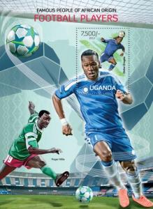 UGANDA 2013 SHEET FOOTBALL PLAYERS SOCCER SPORTS ugn13108b