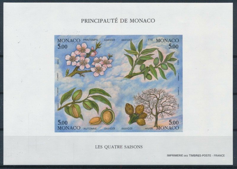 [I1677] Monaco 1993 Flowers good sheet very fine MNH imperf $230