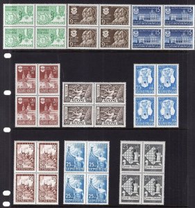 Finland 1942-1954 Collection of 41 Different Blocks of 4 All MNH CV$200+