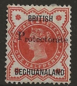 British Bechuanaland 52 1888  one half penny fine mint hinged