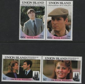 ST VINCENT, UNION ISLAND 228-229  MNH PRINCE ANDREW SET