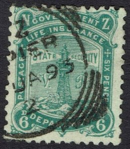 NEW ZEALAND 1891 LIGHTHOUSE 6D USED 