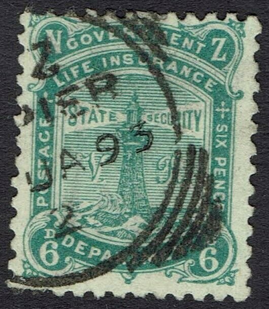 NEW ZEALAND 1891 LIGHTHOUSE 6D USED 